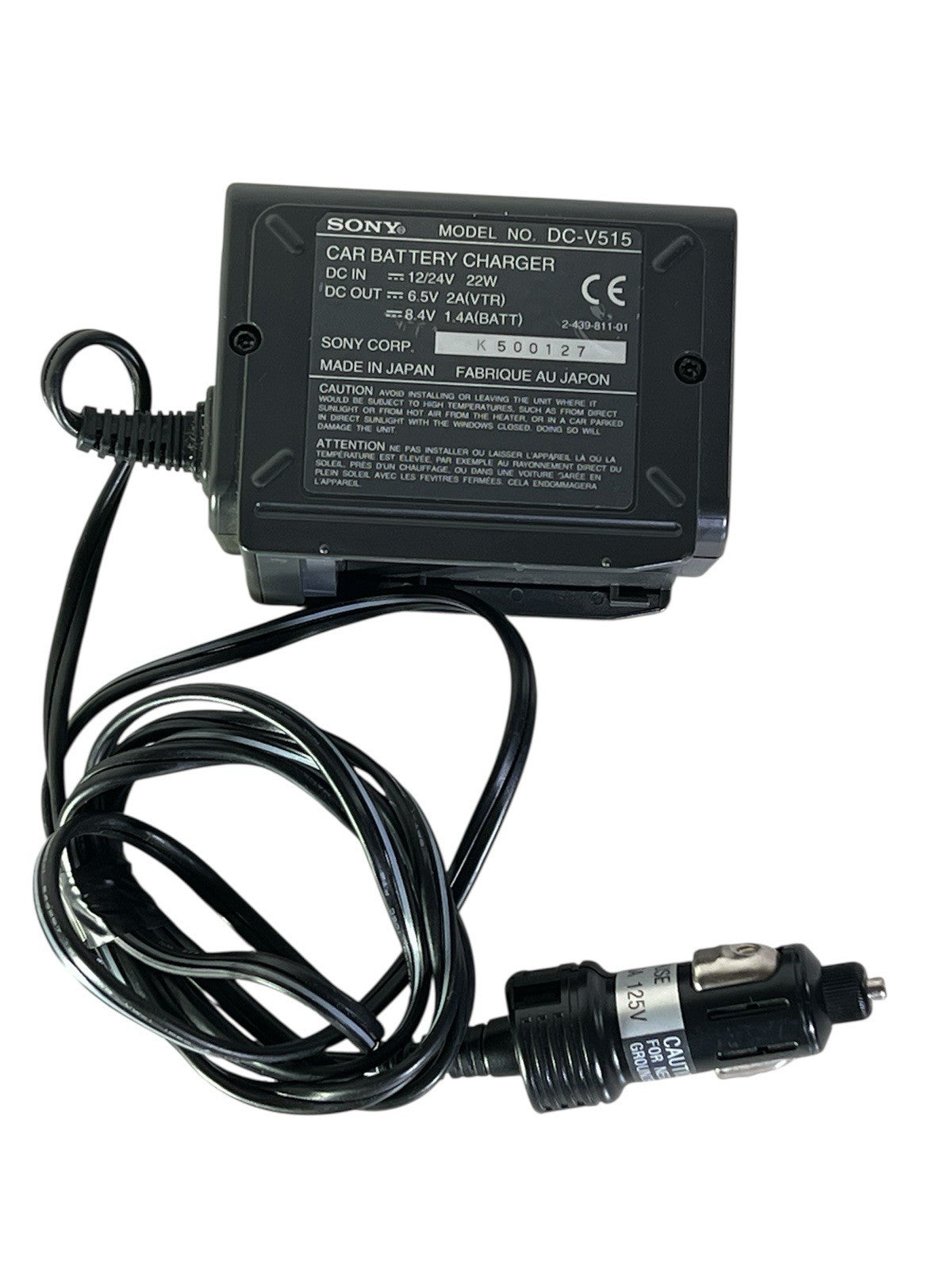 Sony DC-V515 Car Battery Charger Autoladegerät L Infolithium Np-f VX Series