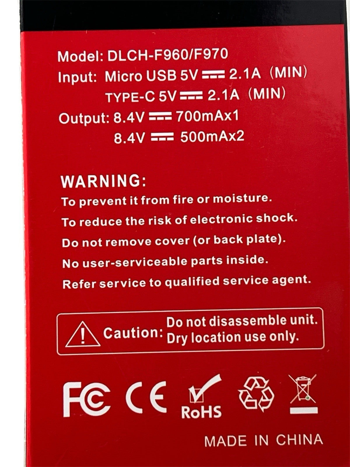 Dual Charger USB-C LCD Ladegerät Fur NP-F960 NP-F970 NP-F990 CS-F550 DCLH