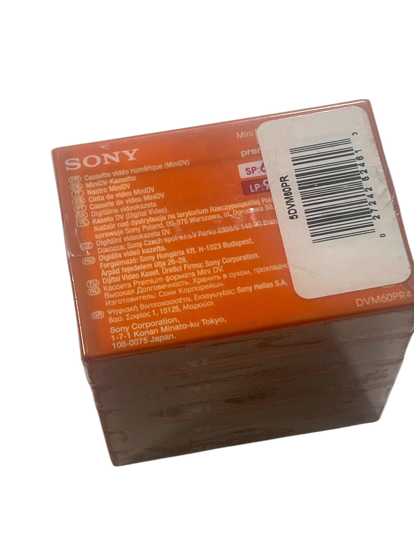 Sony Premium Mini DV Tape Pack — DVM60PR4 (5-Pack) — Sealed