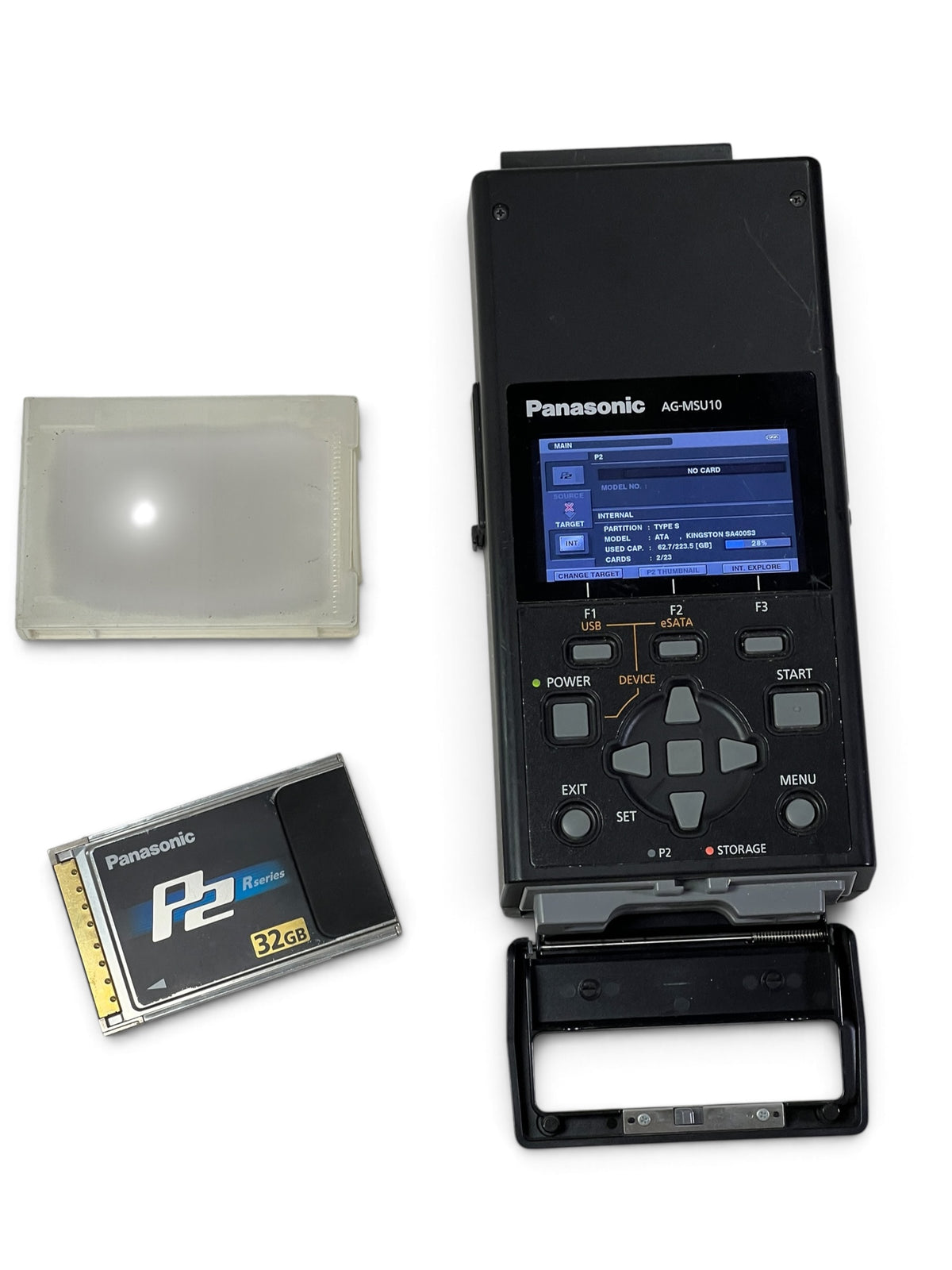 Panasonic AG-MSU10 P2 Storage Unit AG-MBX10 250GB SSD 32GB P2 Card + Charger