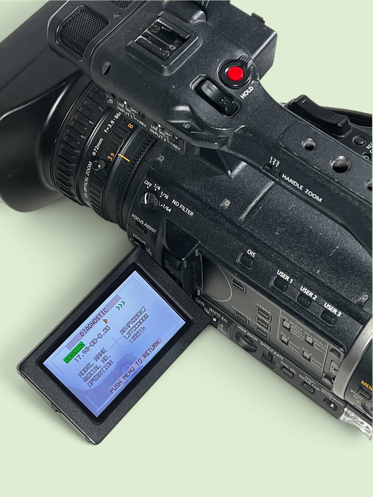 Panasonic AG-HPX250EJ P2 HD 3MOS Camcorder 15251H