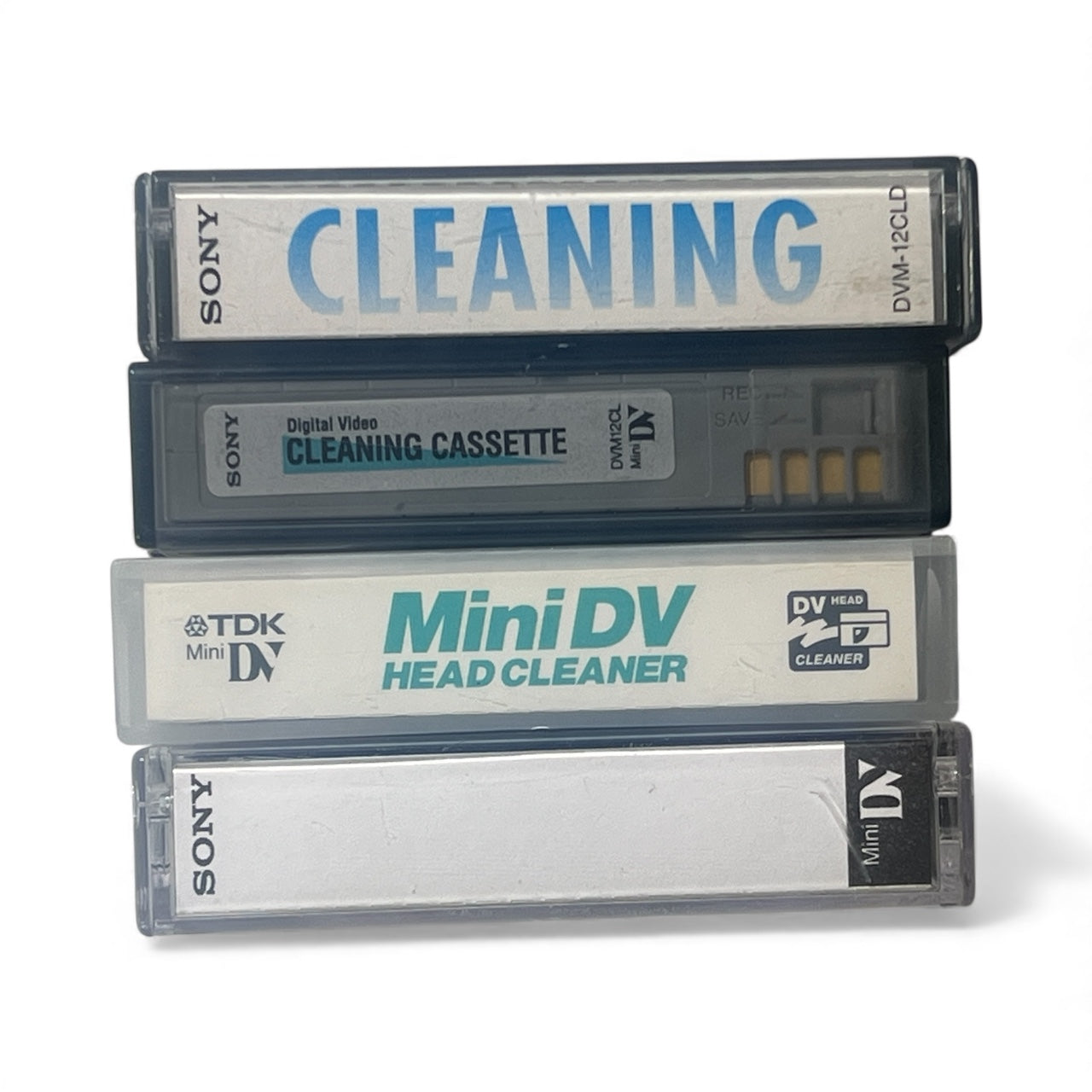MiniDV / HDV Head Cleaning Tapes — Sony & TDK
